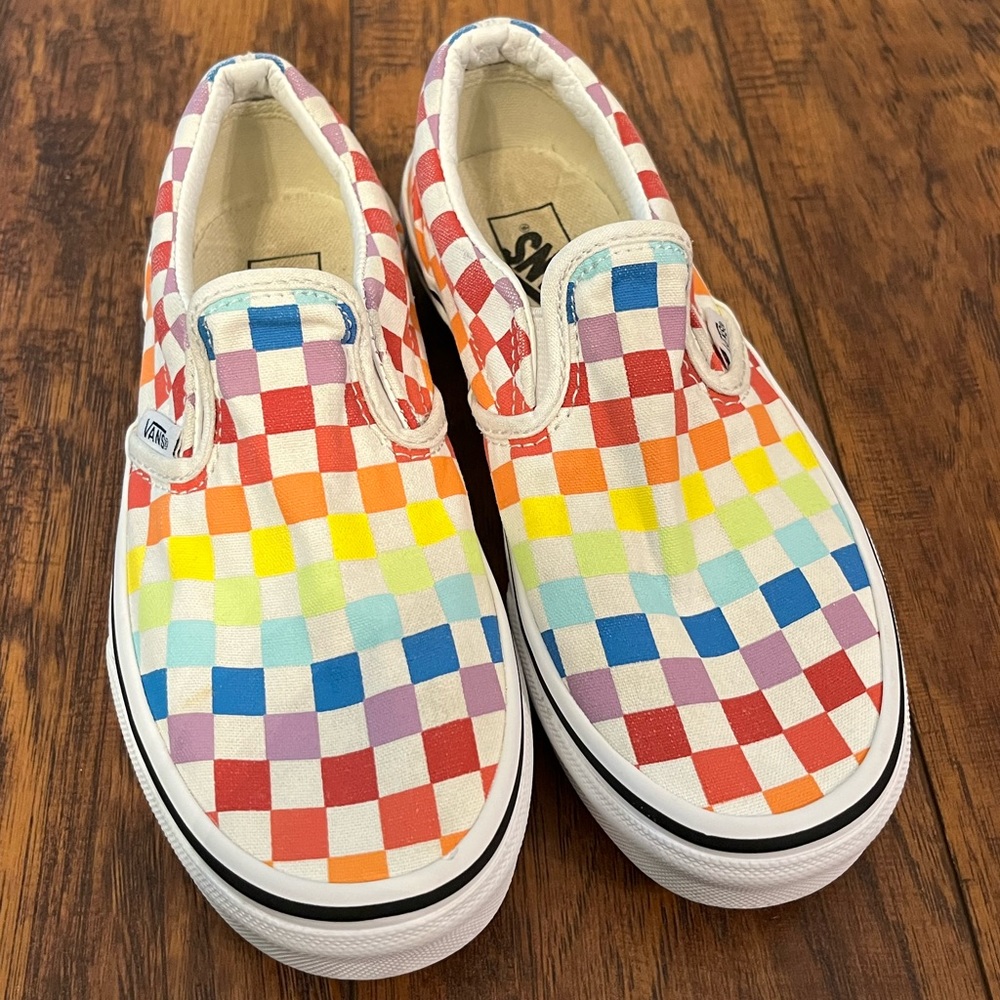 Rainbow Checkered Vans